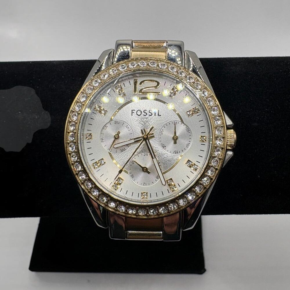Fossil Riley ES3204 Women's Stainless Steel Analog Dial Quartz Wrist Watch